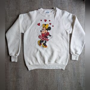 80's Minnie Mouse Disneyland Disney Parks Sweatshirt - Youth Medium